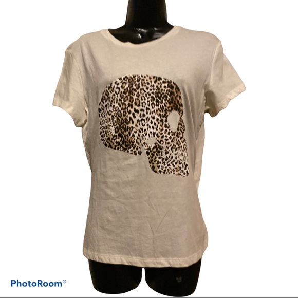 Express Tops - NWOT express one eleven cheetah print skull tee